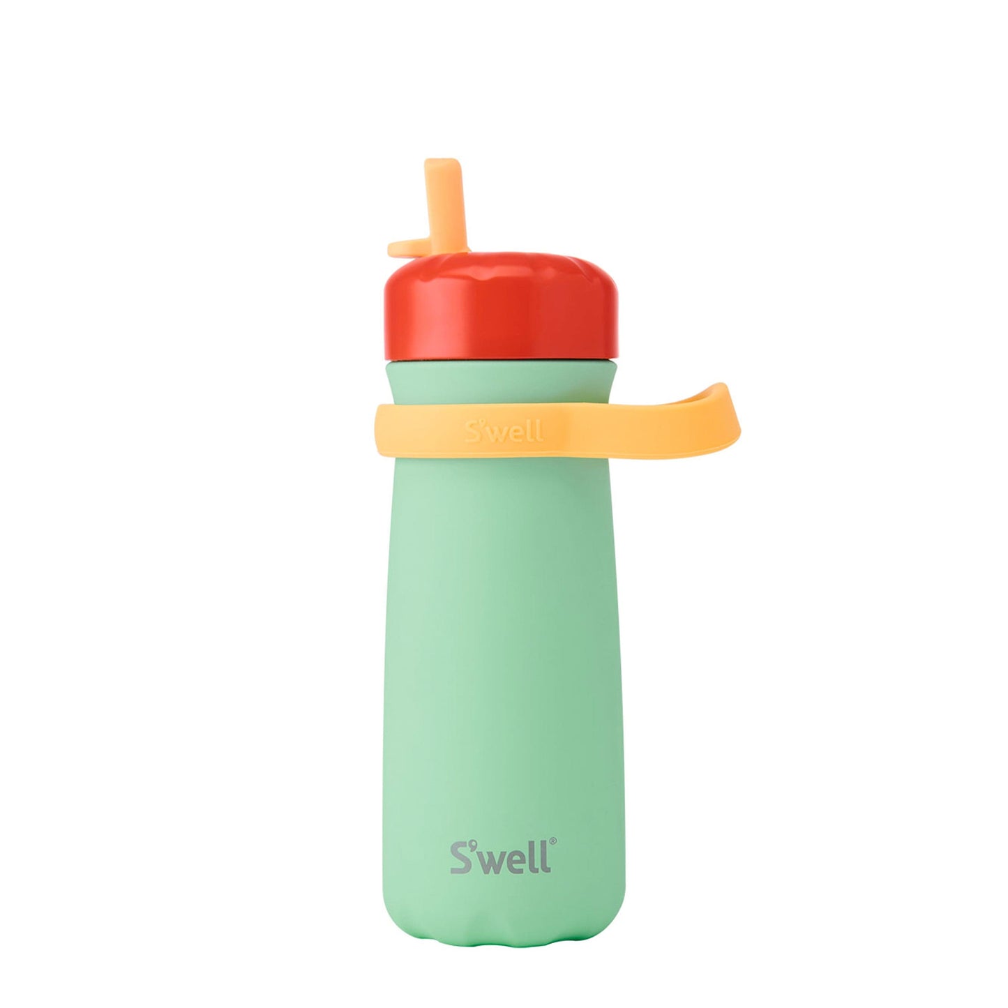 traveler-with-flip-straw-lid-16oz-r4 Swell-Kids-Water-Bottle-Traveler-16oz-Spring-Green-Front-Lid-Up.jpg